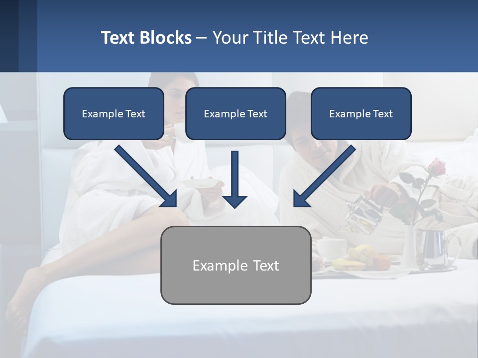 The Guy And The Girl Have Breakfast In Bed PowerPoint Template