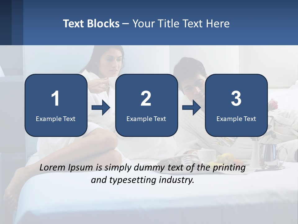 The Guy And The Girl Have Breakfast In Bed PowerPoint Template