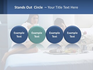 The Guy And The Girl Have Breakfast In Bed PowerPoint Template