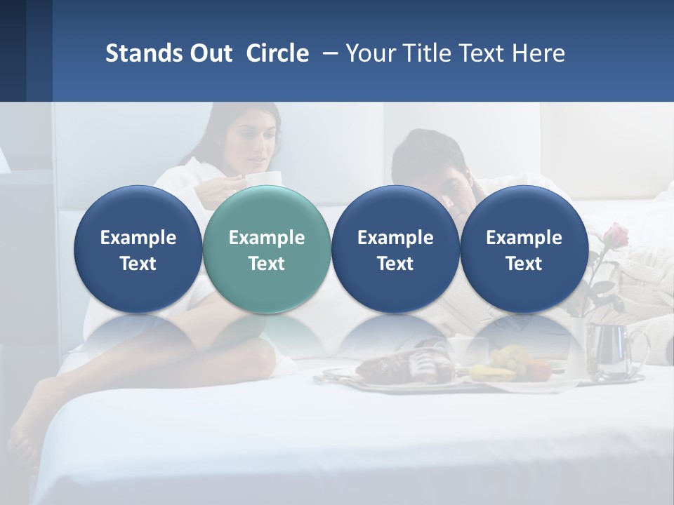 The Guy And The Girl Have Breakfast In Bed PowerPoint Template