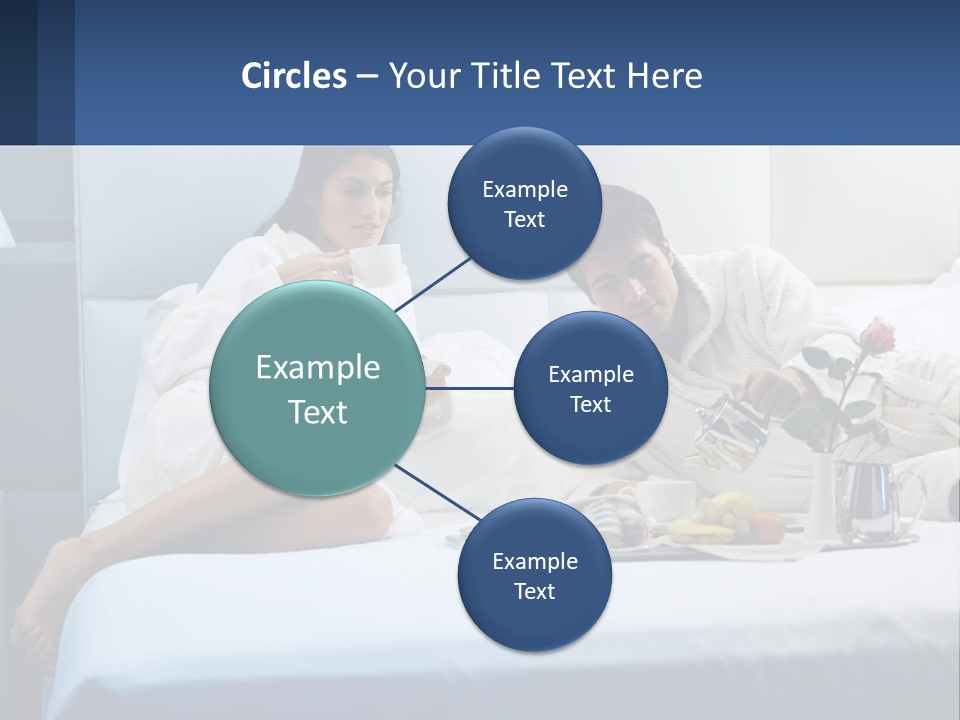 The Guy And The Girl Have Breakfast In Bed PowerPoint Template