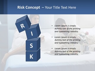 The Guy And The Girl Have Breakfast In Bed PowerPoint Template