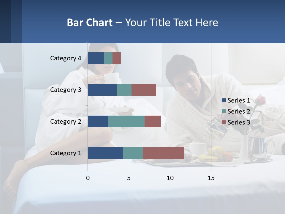 The Guy And The Girl Have Breakfast In Bed PowerPoint Template
