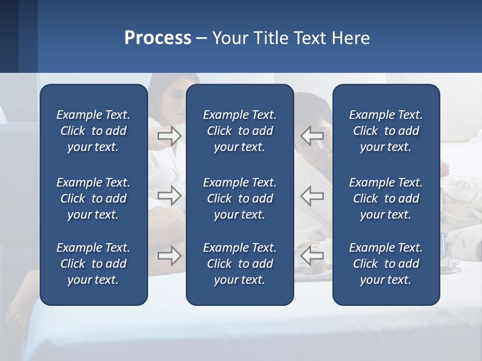 The Guy And The Girl Have Breakfast In Bed PowerPoint Template