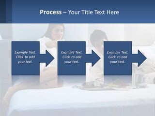 The Guy And The Girl Have Breakfast In Bed PowerPoint Template