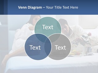 The Guy And The Girl Have Breakfast In Bed PowerPoint Template