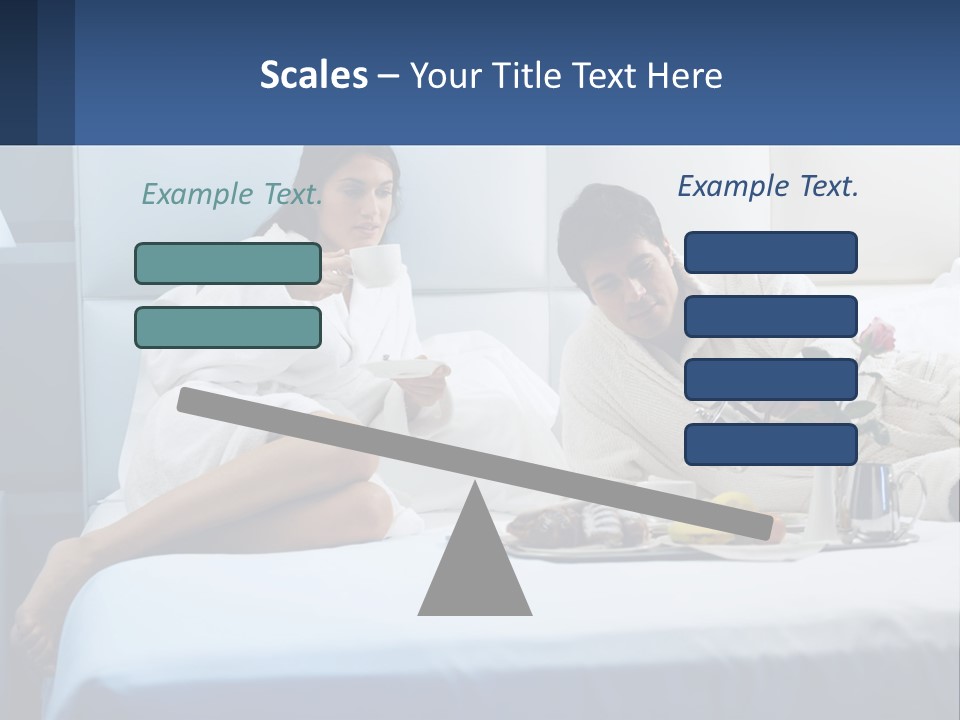 The Guy And The Girl Have Breakfast In Bed PowerPoint Template