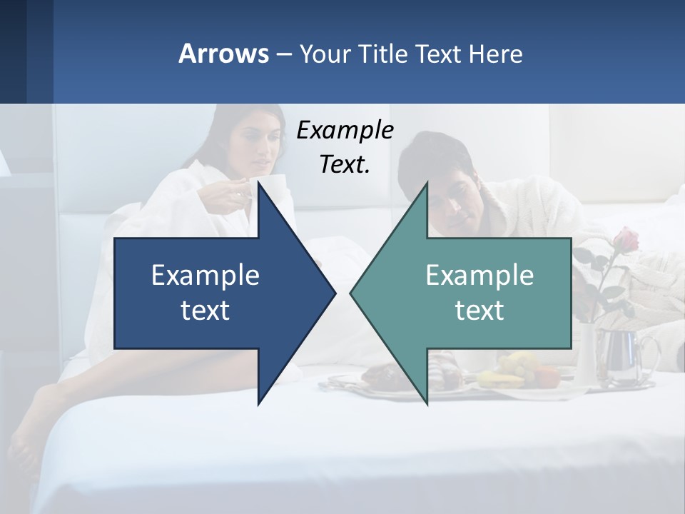 The Guy And The Girl Have Breakfast In Bed PowerPoint Template