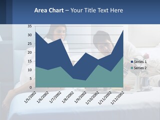 The Guy And The Girl Have Breakfast In Bed PowerPoint Template