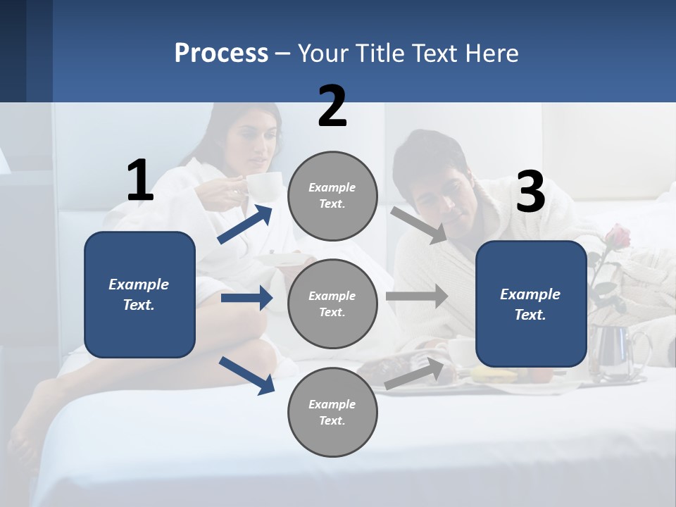 The Guy And The Girl Have Breakfast In Bed PowerPoint Template