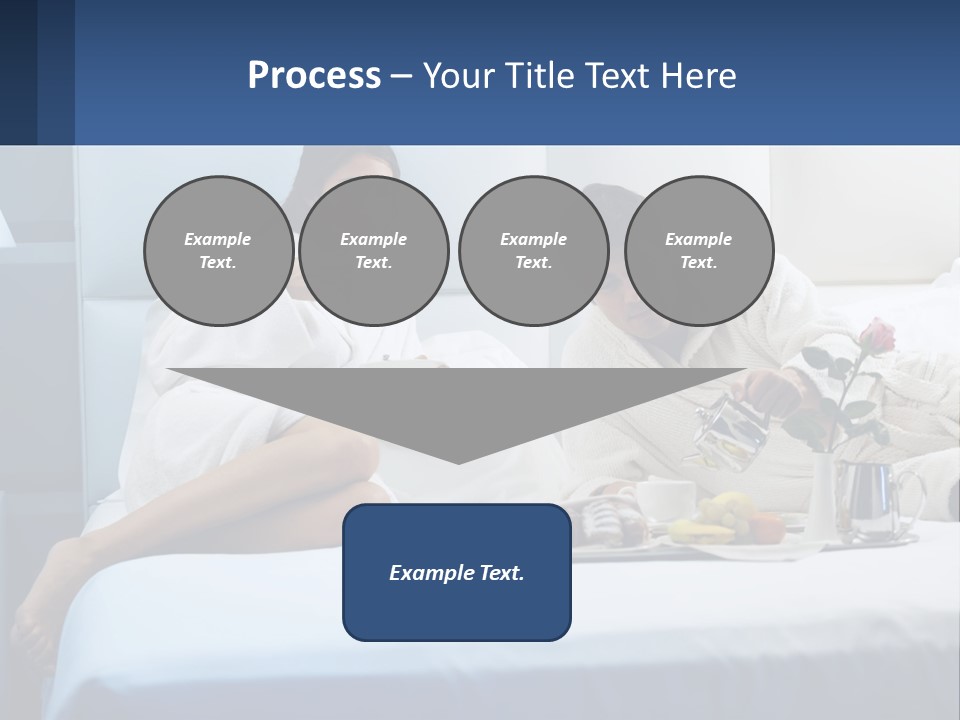 The Guy And The Girl Have Breakfast In Bed PowerPoint Template