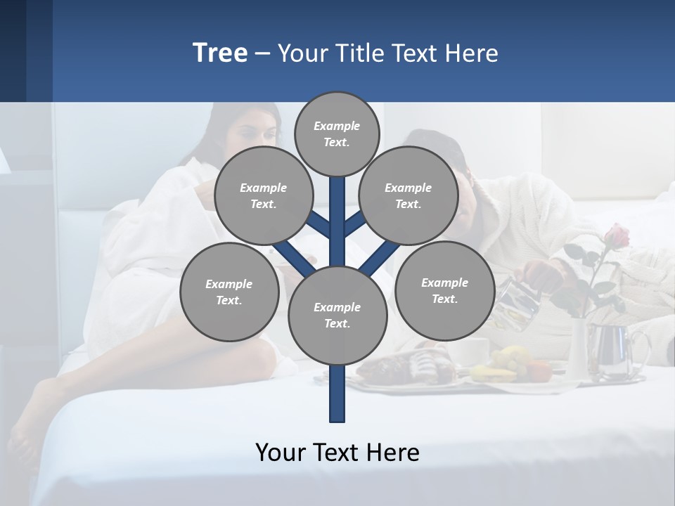 The Guy And The Girl Have Breakfast In Bed PowerPoint Template