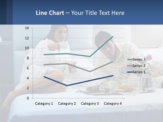 The Guy And The Girl Have Breakfast In Bed PowerPoint Template