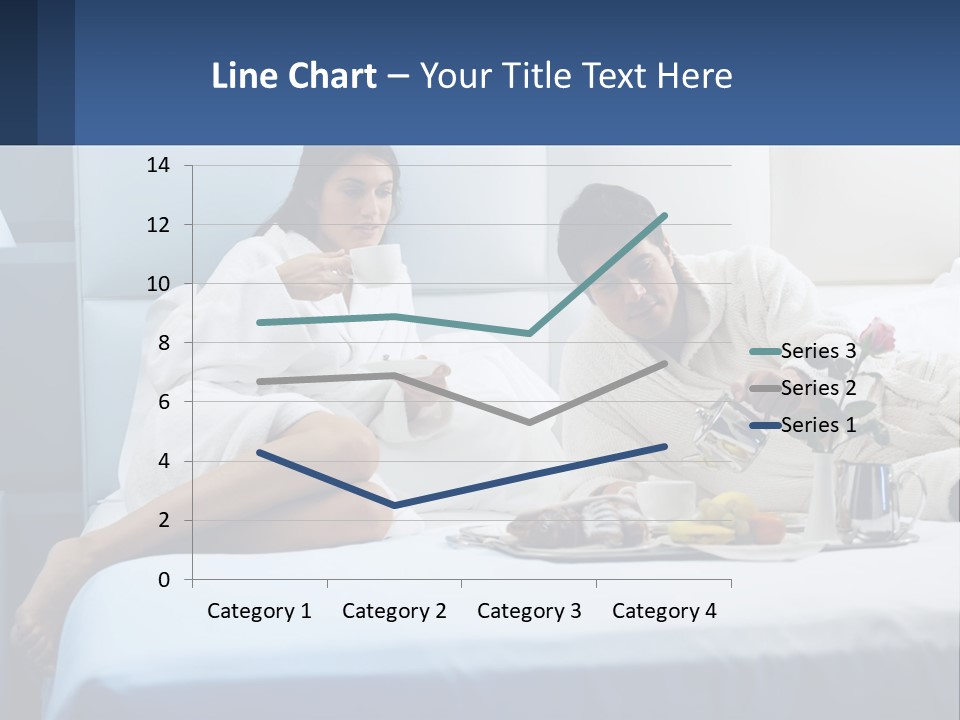 The Guy And The Girl Have Breakfast In Bed PowerPoint Template