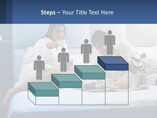 The Guy And The Girl Have Breakfast In Bed PowerPoint Template