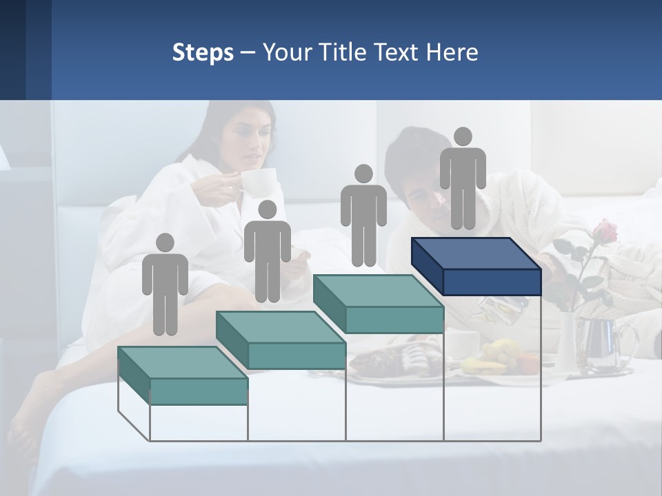 The Guy And The Girl Have Breakfast In Bed PowerPoint Template