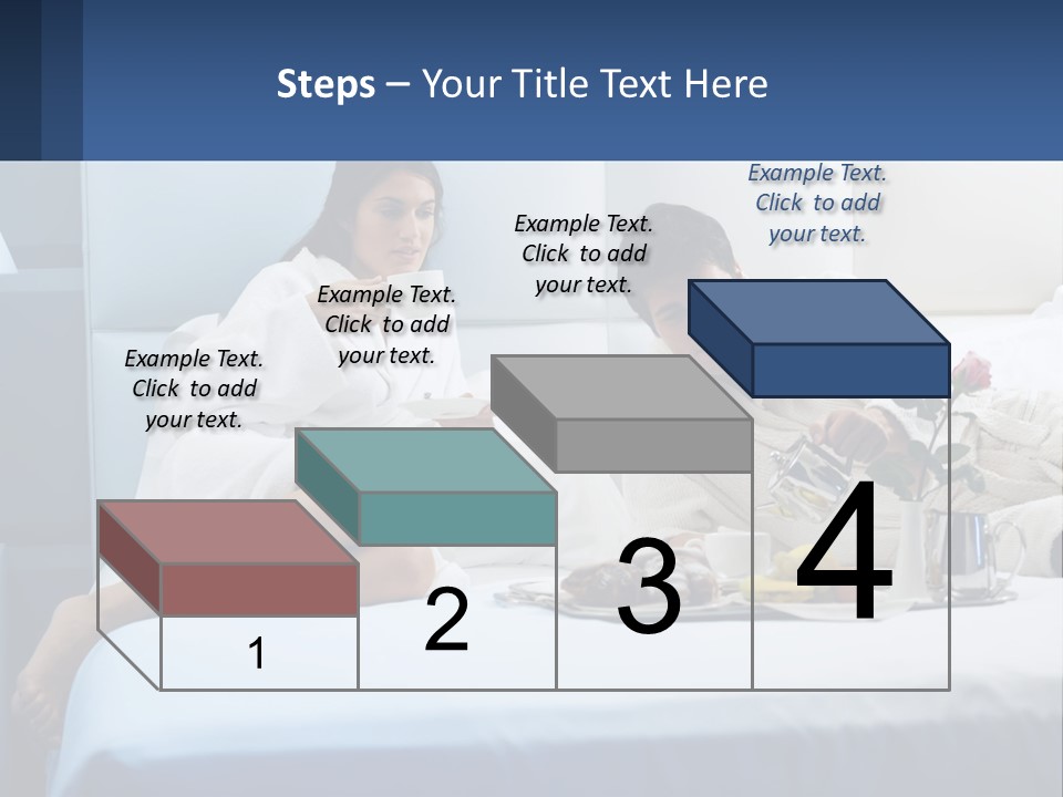 The Guy And The Girl Have Breakfast In Bed PowerPoint Template