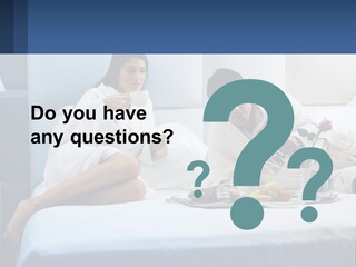 The Guy And The Girl Have Breakfast In Bed PowerPoint Template