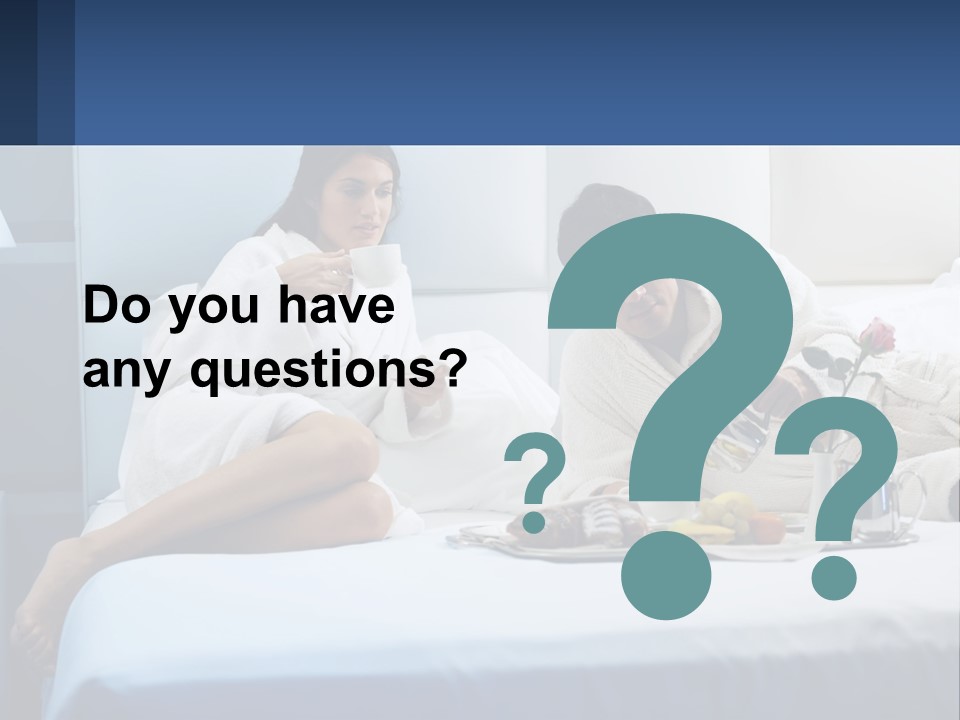 The Guy And The Girl Have Breakfast In Bed PowerPoint Template