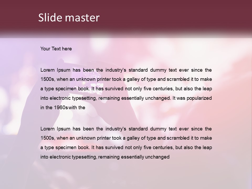 Record A Concert On The Phone PowerPoint Template