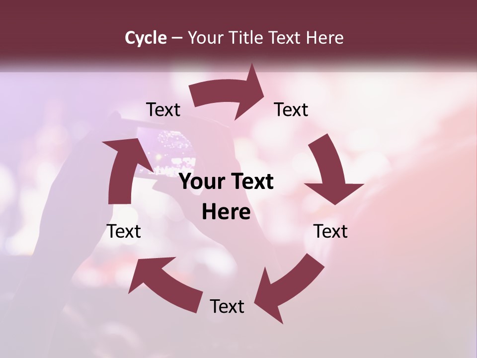 Record A Concert On The Phone PowerPoint Template