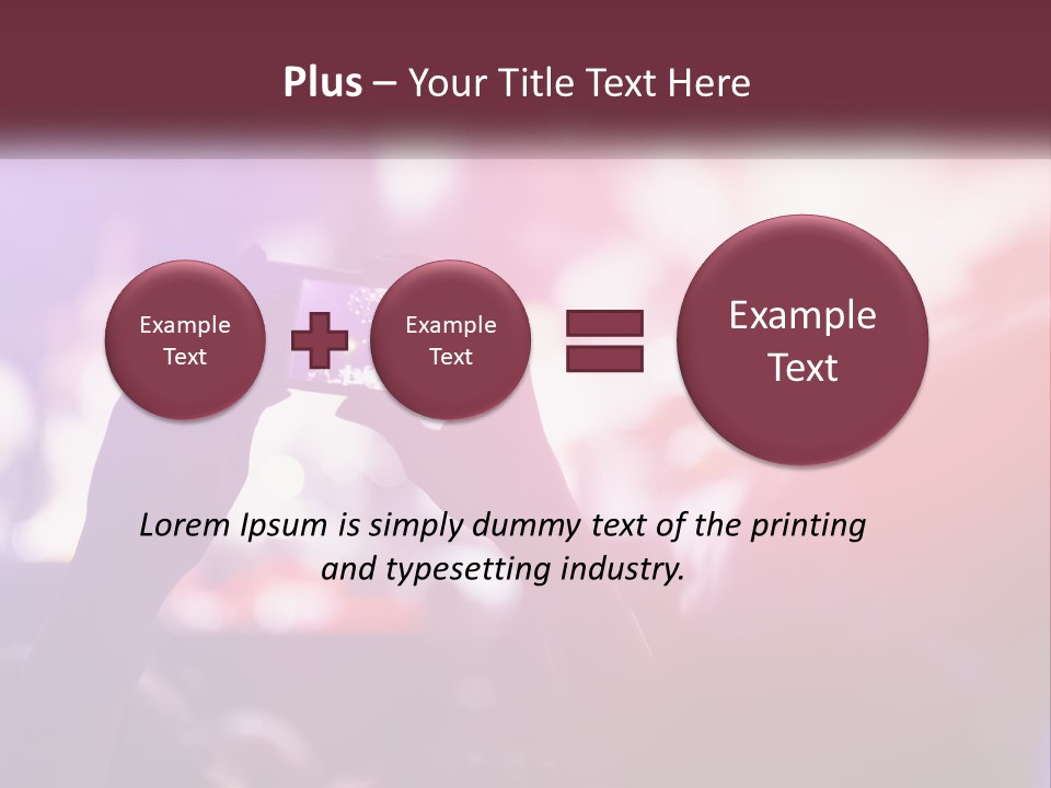 Record A Concert On The Phone PowerPoint Template