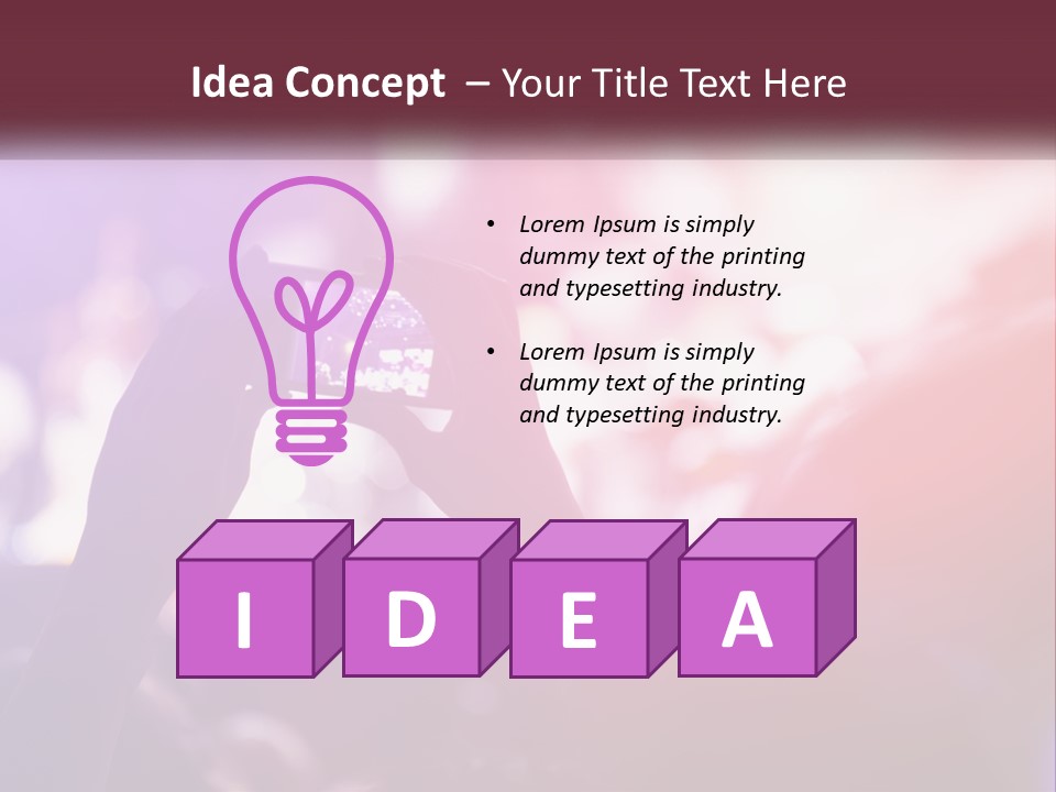 Record A Concert On The Phone PowerPoint Template