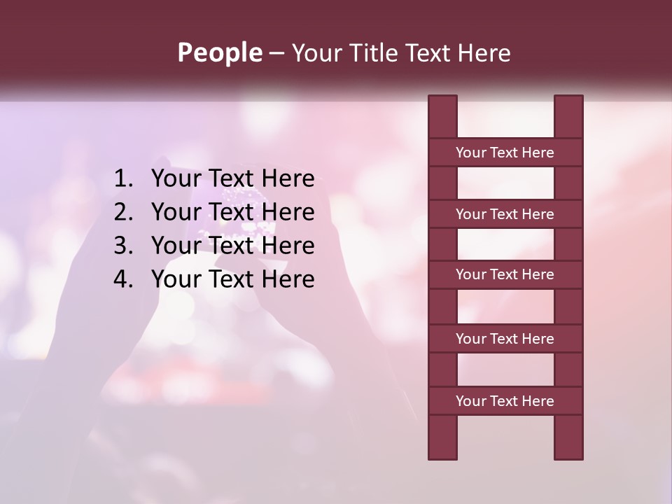 Record A Concert On The Phone PowerPoint Template