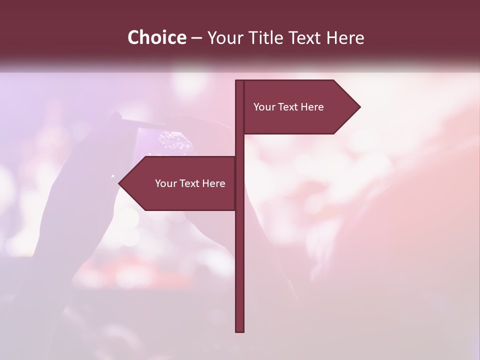 Record A Concert On The Phone PowerPoint Template