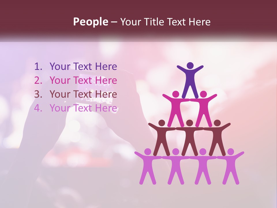 Record A Concert On The Phone PowerPoint Template