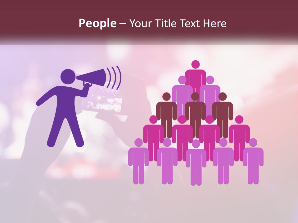 Record A Concert On The Phone PowerPoint Template