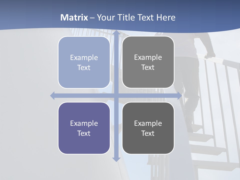 The Man Climbs The Stairs PowerPoint Template
