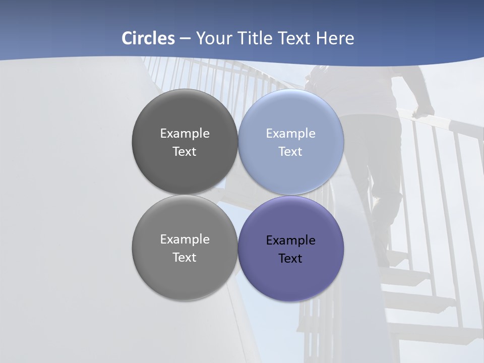 The Man Climbs The Stairs PowerPoint Template