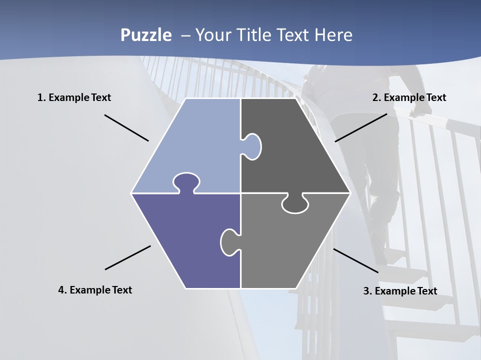 The Man Climbs The Stairs PowerPoint Template