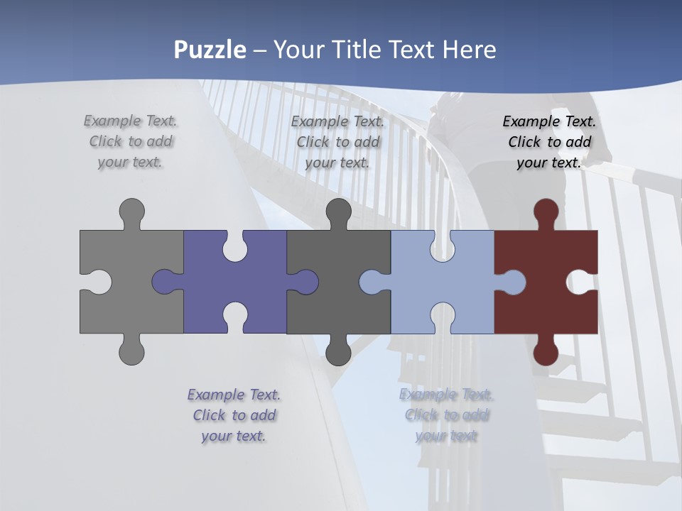 The Man Climbs The Stairs PowerPoint Template