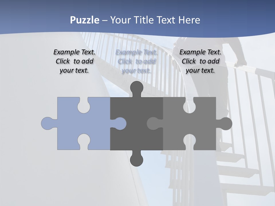 The Man Climbs The Stairs PowerPoint Template