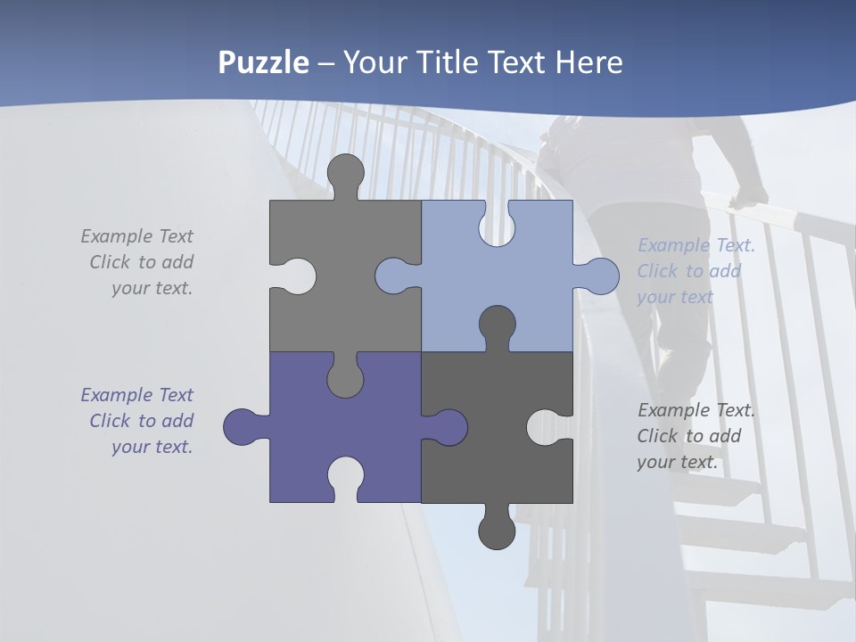 The Man Climbs The Stairs PowerPoint Template