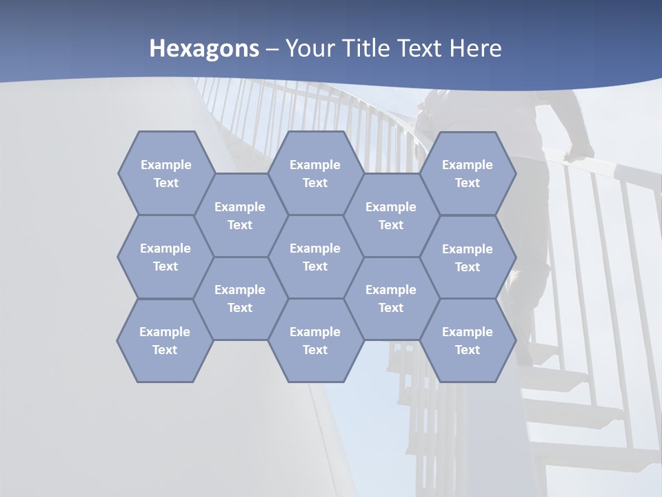 The Man Climbs The Stairs PowerPoint Template