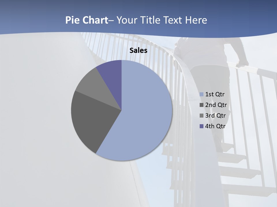 The Man Climbs The Stairs PowerPoint Template