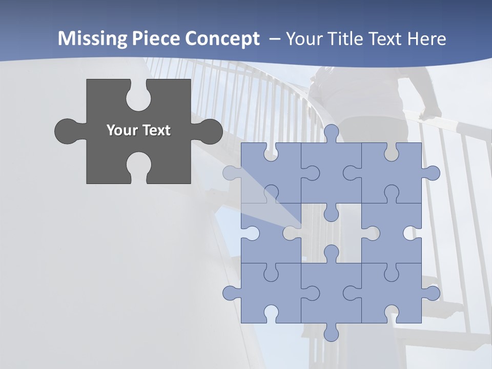 The Man Climbs The Stairs PowerPoint Template