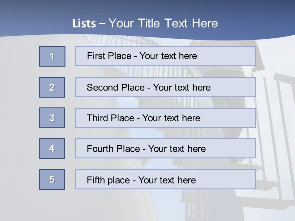 The Man Climbs The Stairs PowerPoint Template