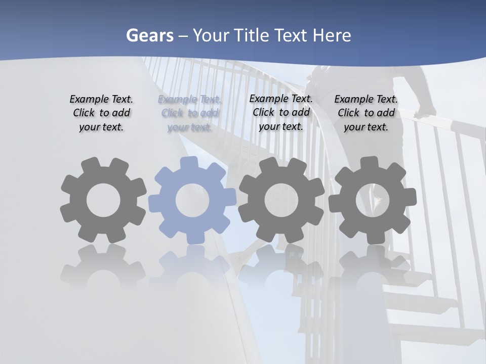 The Man Climbs The Stairs PowerPoint Template