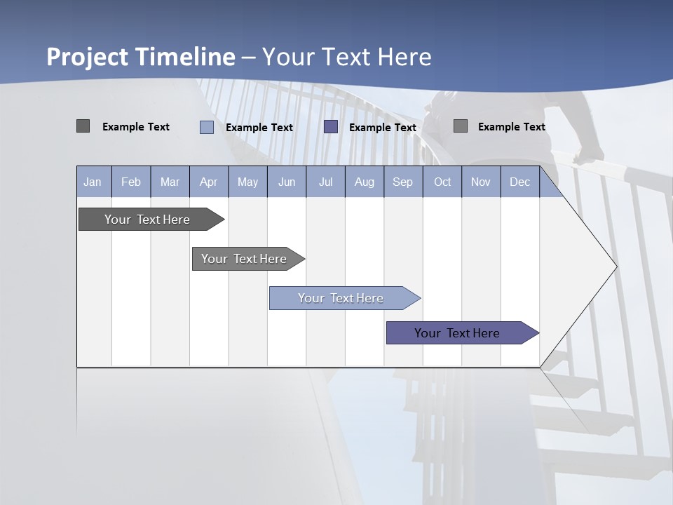 The Man Climbs The Stairs PowerPoint Template