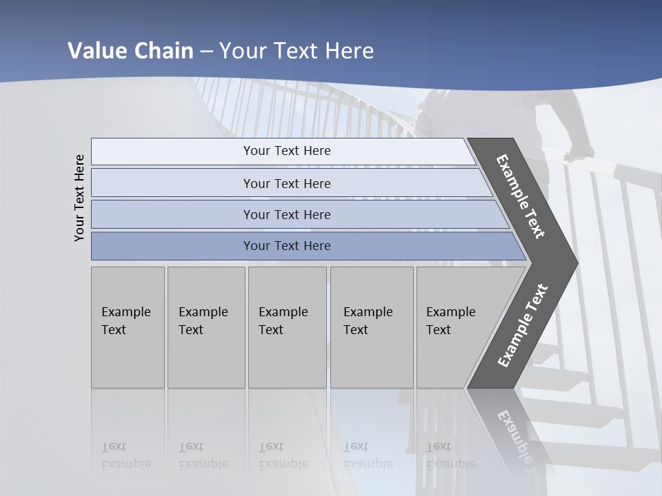 The Man Climbs The Stairs PowerPoint Template