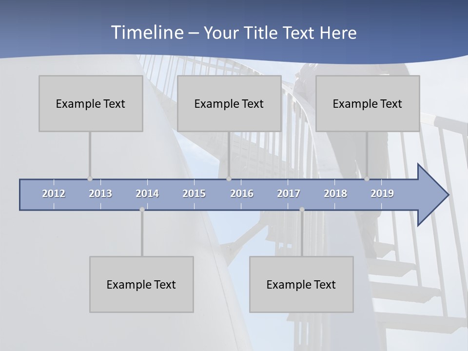The Man Climbs The Stairs PowerPoint Template