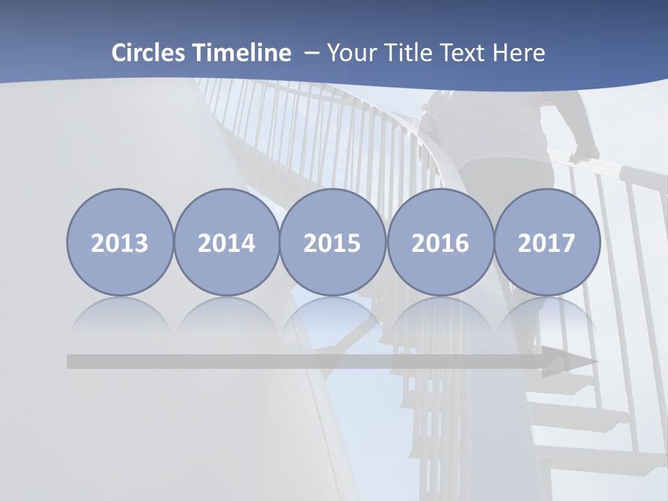 The Man Climbs The Stairs PowerPoint Template