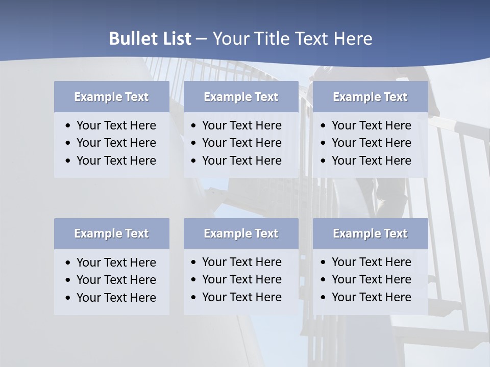 The Man Climbs The Stairs PowerPoint Template