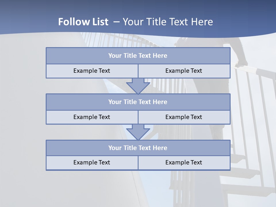 The Man Climbs The Stairs PowerPoint Template