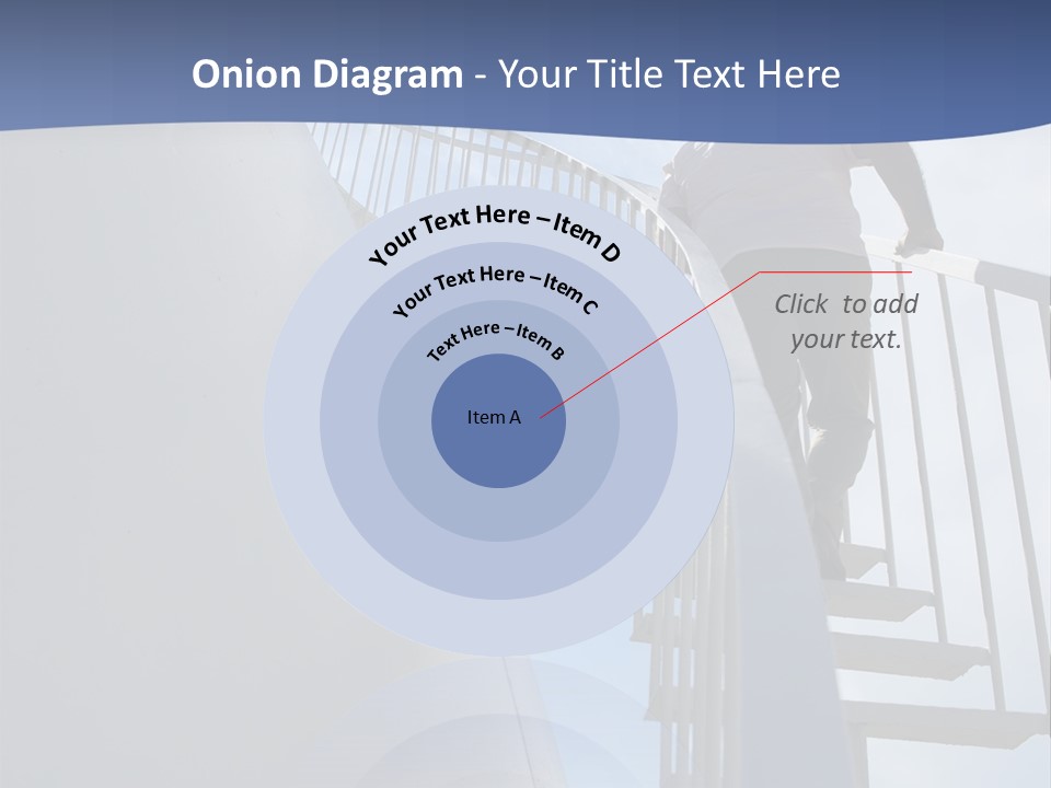 The Man Climbs The Stairs PowerPoint Template