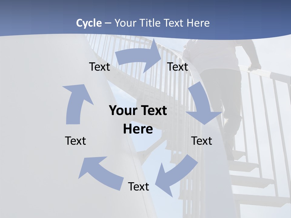 The Man Climbs The Stairs PowerPoint Template